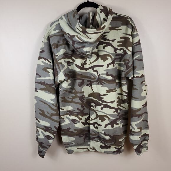 Army Surplus Classic Camo Print Core Fleece Pullover Hooded Size S - Picture 6 of 10